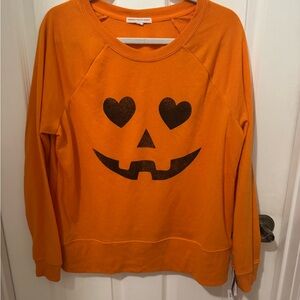 Grayson Threads Orange Pumpkin Face Sweatshirt